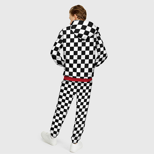 Мужской костюм Chess Squares Cubes / 3D-Красный – фото 4