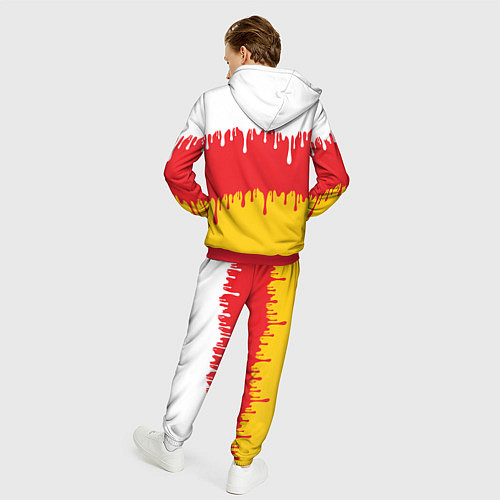 Мужской костюм Северная Осетия Алания потёки / 3D-Красный – фото 4