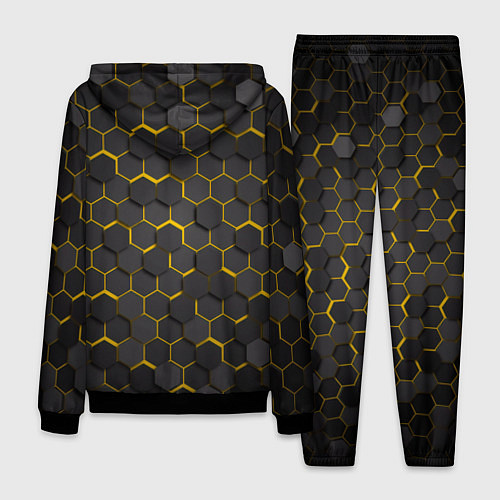 Мужской костюм Lamborghini - Золотые соты / 3D-Черный – фото 2