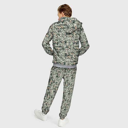 Мужской костюм Доллары банкноты / 3D-Меланж – фото 4