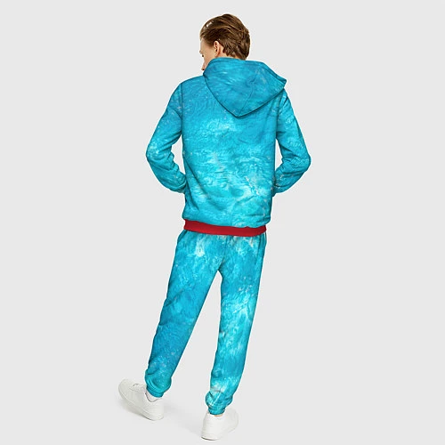 Мужской костюм Голубой океан Голубая вода / 3D-Красный – фото 4