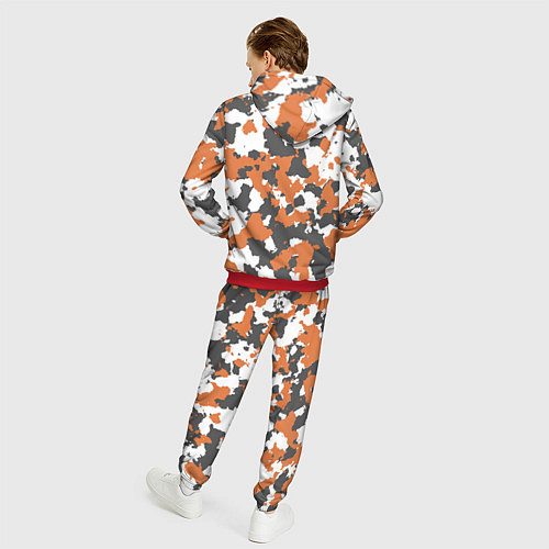 Мужской костюм Orange Camo / 3D-Красный – фото 4