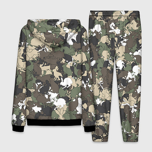 Мужской костюм Камуфляж с кроликами / 3D-Черный – фото 2