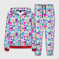 Мужской костюм Единороги на радужном фоне с мороженым