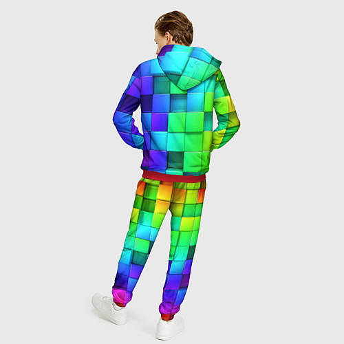 Мужской костюм Color geometrics pattern Vanguard / 3D-Красный – фото 4