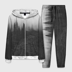 Костюм мужской Туманный лес - туман, цвет: 3D-белый