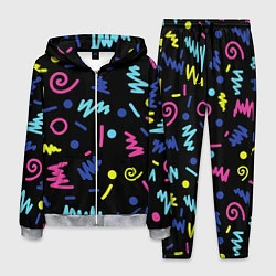 Костюм мужской Neon color pattern Fashion 2032, цвет: 3D-меланж