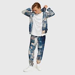 Костюм мужской Patchwork Jeans Осень Зима 2023, цвет: 3D-белый — фото 2