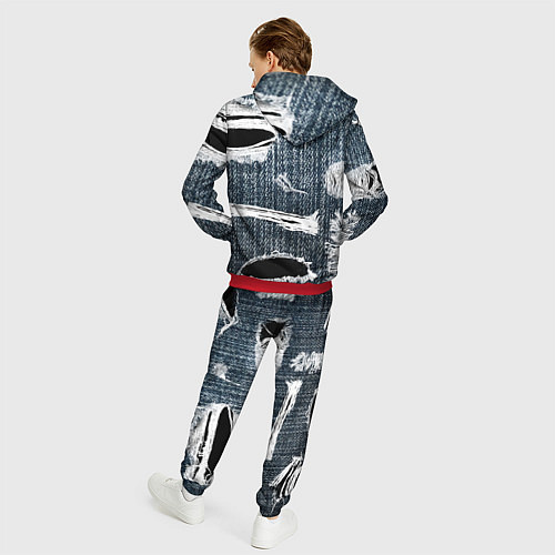 Мужской костюм Джинсовое рваньё Fashion trend / 3D-Красный – фото 4