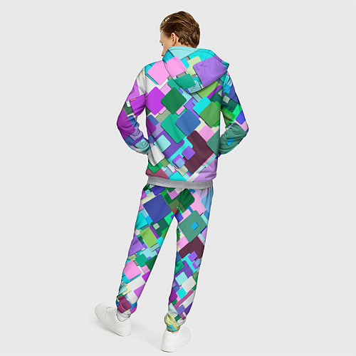 Мужской костюм MULTICOLORED SQUARES / 3D-Меланж – фото 4