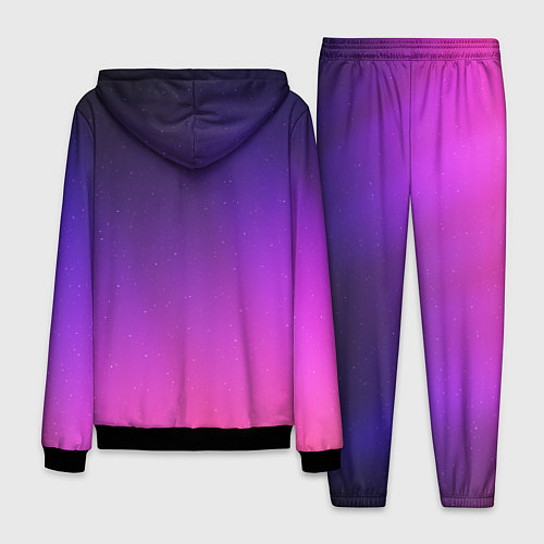 Мужской костюм Розовофиолетовый градиент / 3D-Черный – фото 2