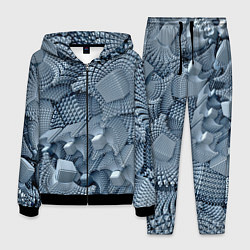 Костюм мужской GEOMETRIC FRACTAL CUBES, цвет: 3D-черный