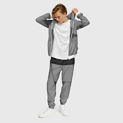 Костюм мужской Lexus - серая абстракция, цвет: 3D-белый — фото 2