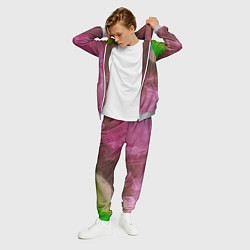 Костюм мужской Неоновый дым - Розовый и зелёный, цвет: 3D-меланж — фото 2