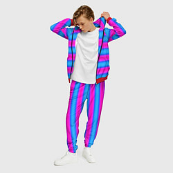 Костюм мужской Striped pattern яркий неоновый полосатый узор, цвет: 3D-красный — фото 2