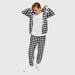 Костюм мужской Black and white trendy checkered pattern, цвет: 3D-белый — фото 2