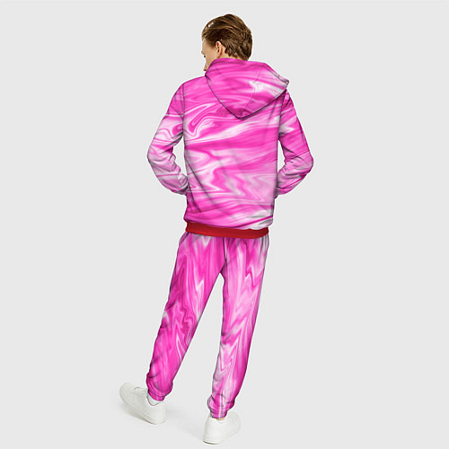 Мужской костюм Розовая мраморная текстура / 3D-Красный – фото 4