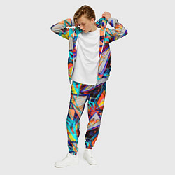 Костюм мужской Яркий неоновый абстрактный узор, цвет: 3D-меланж — фото 2