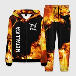Костюм мужской Metallica и пылающий огонь, цвет: 3D-черный