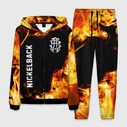 Костюм мужской Nickelback и пылающий огонь, цвет: 3D-черный