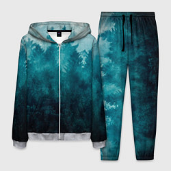 Костюм мужской Темный хвойный лес, цвет: 3D-меланж