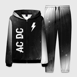 Костюм мужской AC DC glitch на темном фоне: надпись, символ, цвет: 3D-черный