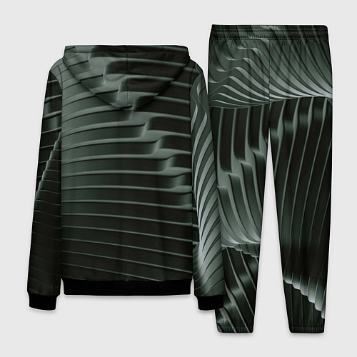 Мужской костюм Наноброня - чёрные волнообразные пластины / 3D-Черный – фото 2