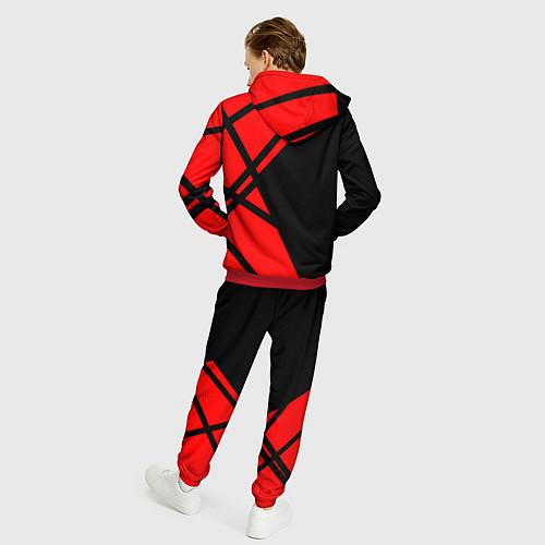 Мужской костюм Cyberpunk 2077 - Надпись Samurai / 3D-Красный – фото 4