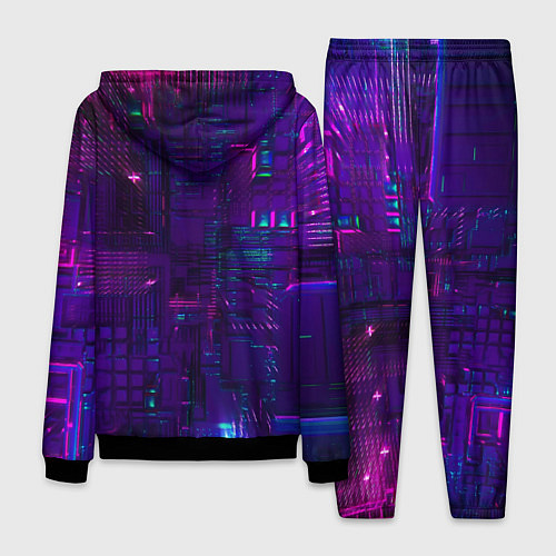 Мужской костюм Матричная вселенная неон / 3D-Черный – фото 2