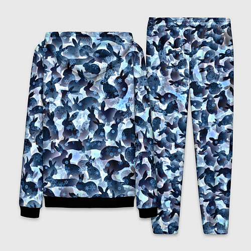 Мужской костюм Новогдние кролики / 3D-Черный – фото 2