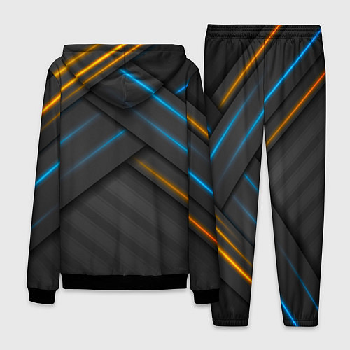 Мужской костюм Переплетение полос / 3D-Черный – фото 2