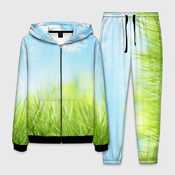 Костюм мужской Зелень и небо, цвет: 3D-черный