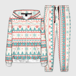 Костюм мужской Новогодний свитер, но без оленей, цвет: 3D-белый