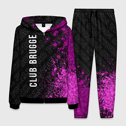 Костюм мужской Club Brugge pro football: по-вертикали, цвет: 3D-черный