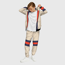 Костюм мужской Полосы триколор синий красный, цвет: 3D-черный — фото 2