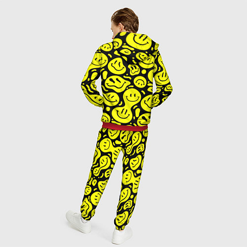 Мужской костюм Кислотный желтый смайлик / 3D-Красный – фото 4