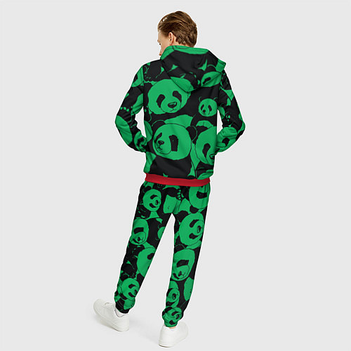 Мужской костюм Panda green pattern / 3D-Красный – фото 4
