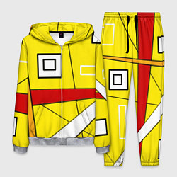 Костюм мужской Белый квадрат, цвет: 3D-меланж