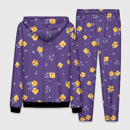 Мужской костюм Милые цветочки / 3D-Черный – фото 2