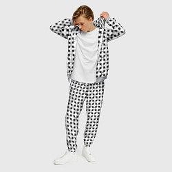Костюм мужской Геометрический черно-белый узор, цвет: 3D-меланж — фото 2