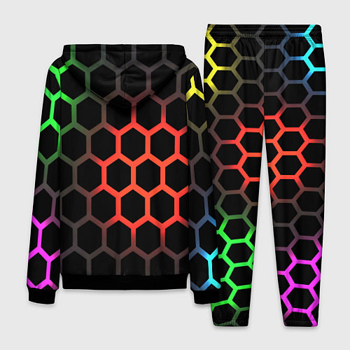 Мужской костюм Gradient hexagon genshin / 3D-Черный – фото 2