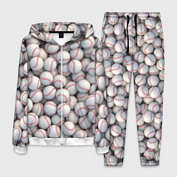 Костюм мужской Бейсбольные мячи, цвет: 3D-белый