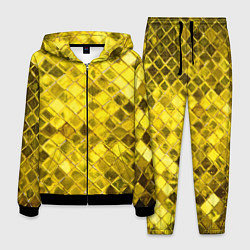 Костюм мужской Золотые ромбы, цвет: 3D-черный