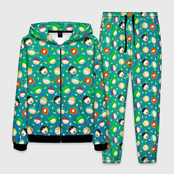 Костюм мужской Южный Парк - паттерн персонажи, цвет: 3D-черный