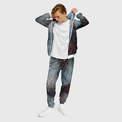 Костюм мужской Тёмно-серый туман и краски, цвет: 3D-белый — фото 2