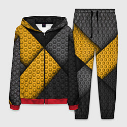 Костюм мужской Желтая текстурная линия, цвет: 3D-красный