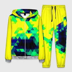 Костюм мужской Yellow green texture, цвет: 3D-меланж