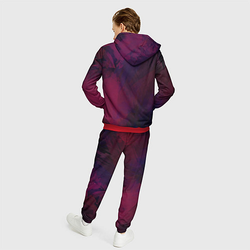 Мужской костюм Фиолетовый мазок / 3D-Красный – фото 4