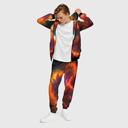 Костюм мужской Небула в космосе в оранжевых тонах - нейронная сет, цвет: 3D-черный — фото 2