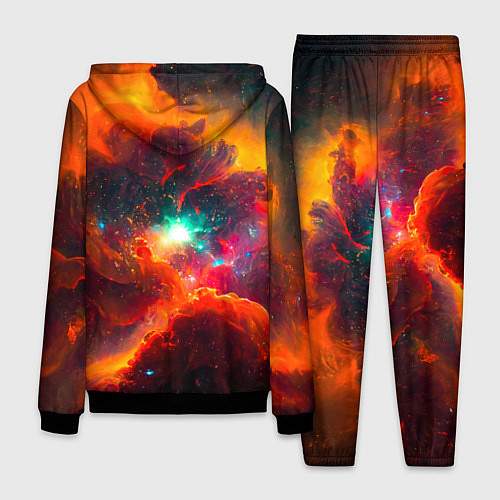 Мужской костюм Небула в космосе в оранжевых тонах - нейронная сет / 3D-Черный – фото 2